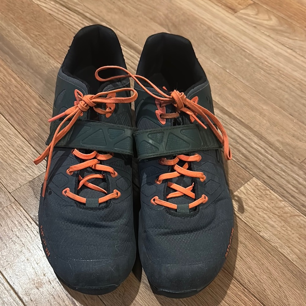 Inov-8 Orange and Green Athletic Shoes Sleek Design